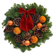 Luxury Natural Christmas Wreath (Cinnamon Spice, 10")