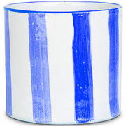Blue Paros Painted Stripe Planter