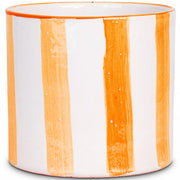 Orange Paros Painted Stripe Planter