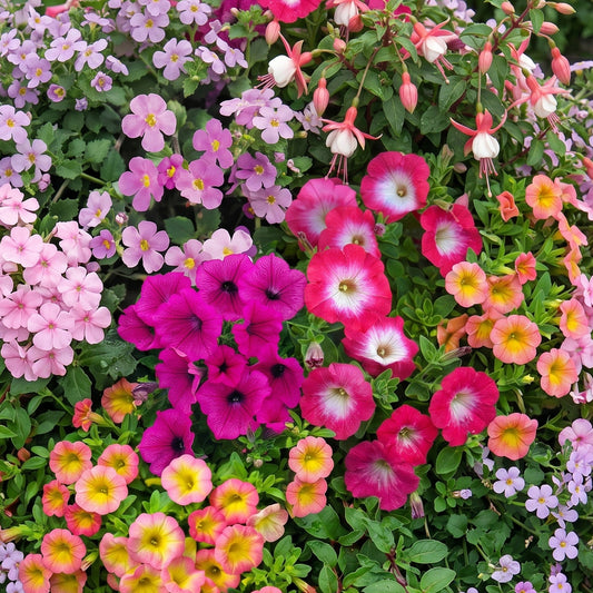 Pink Shades Mixed Basket Plants