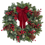 Luxury Natural Christmas Wreath (Enchanted Wishes, 14")