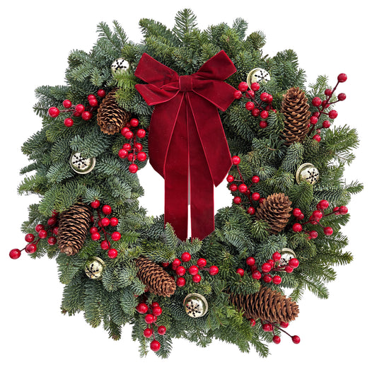 Luxury Natural Christmas Wreath (Enchanted Wishes, 14")