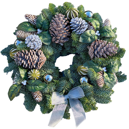 Luxury Natural Christmas Wreath (Nordic Nights, 12")