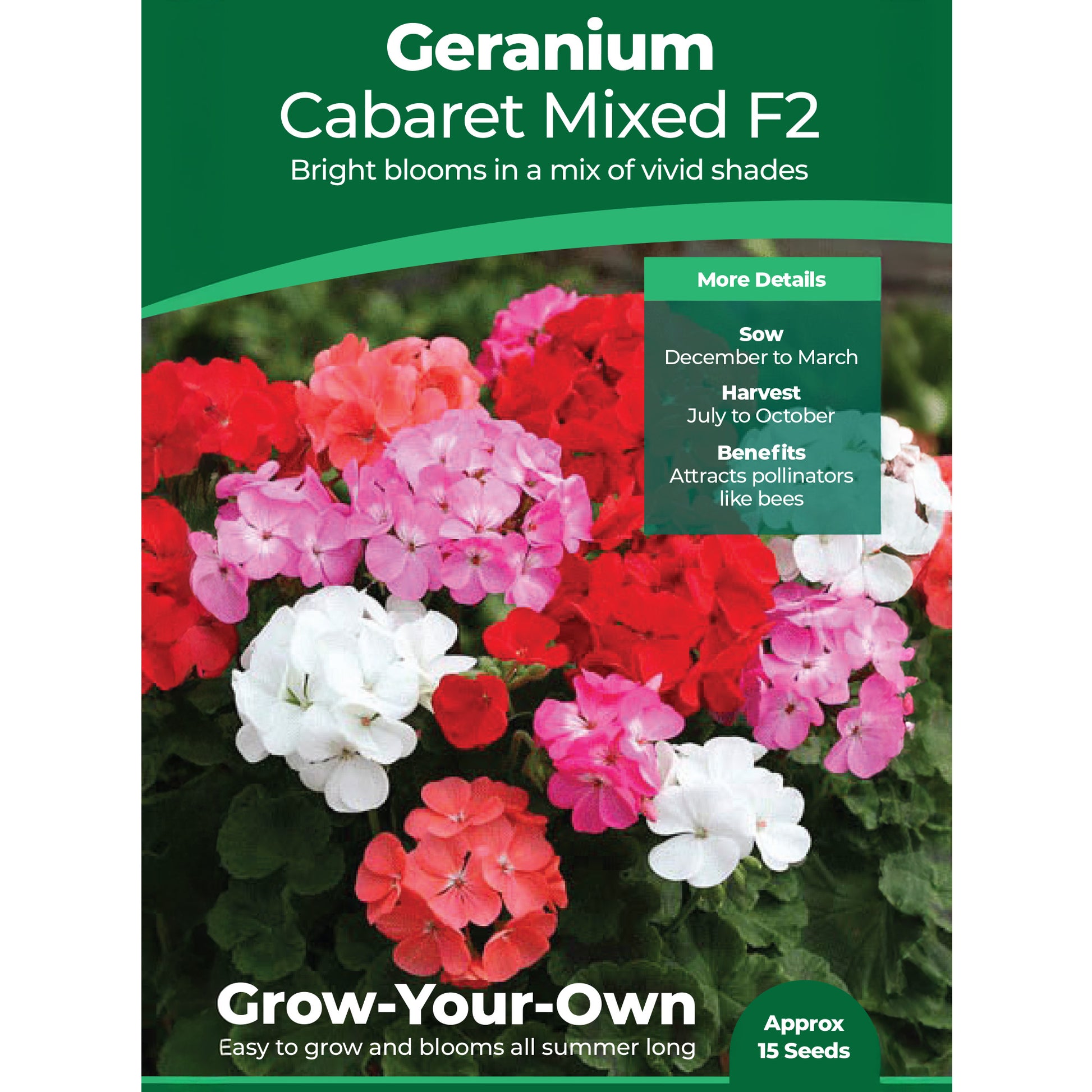 scented geranium seeds uk Geranium Cabaret Mixed F2 Flower Seeds