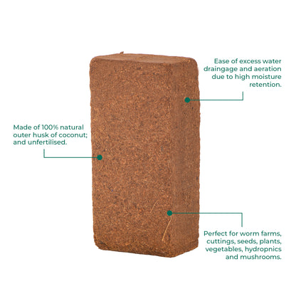 Coco Peat Coir Compost Brick | Plant Compost – Gardeners Dream