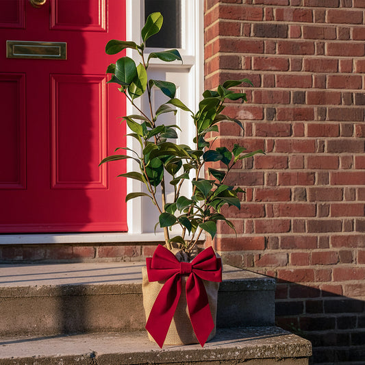Festive Wrapped Camellia Outdoor Plant Gift